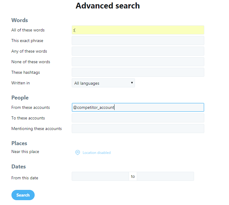 advance search